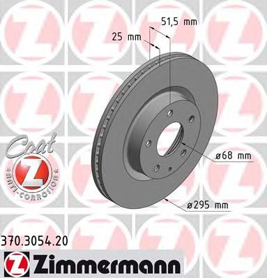 ZIMMERMANN 370305420 -  Тормозной диск