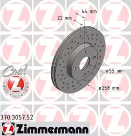 ZIMMERMANN 370305752 -  Тормозной диск