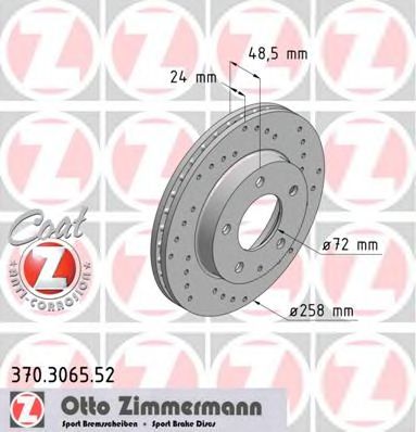 ZIMMERMANN 370306552 -  Тормозной диск