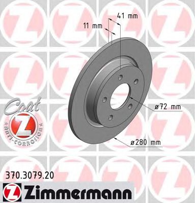 ZIMMERMANN 370307920 -  Тормозной диск