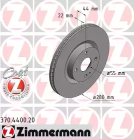 ZIMMERMANN 370440020 -  Тормозной диск