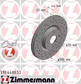 ZIMMERMANN 370440052 -  Тормозной диск