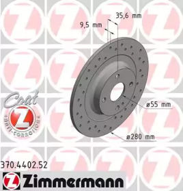 ZIMMERMANN 370440252 -  Тормозной диск