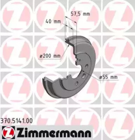 ZIMMERMANN 370514100 -  Тормозной барабан