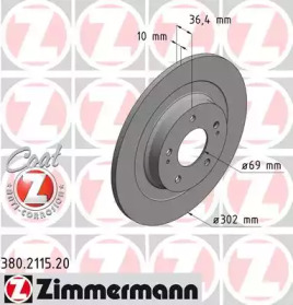 ZIMMERMANN 380211520 -  Тормозной диск