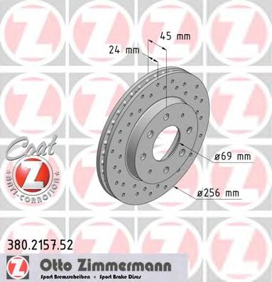ZIMMERMANN 380215752 -  Тормозной диск