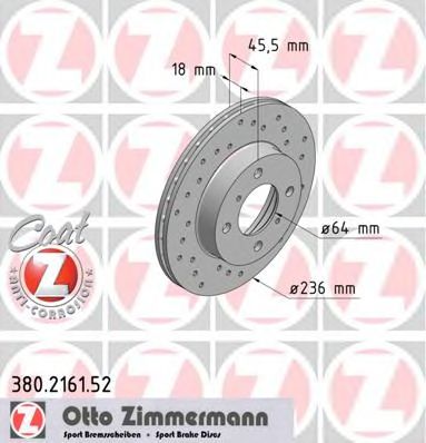 ZIMMERMANN 380216152 -  Тормозной диск