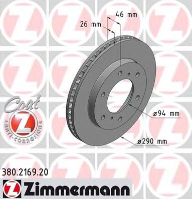 ZIMMERMANN 380216920 -  Тормозной диск
