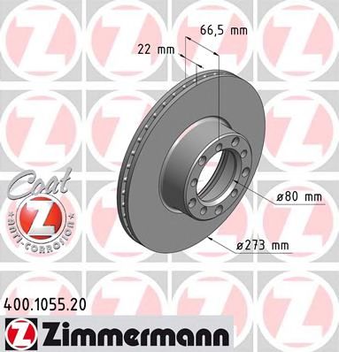 ZIMMERMANN 400105520 -  Тормозной диск