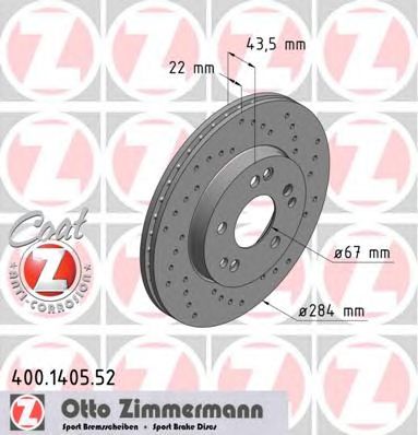 ZIMMERMANN 400140552 -  Тормозной диск