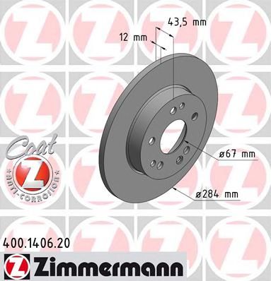 ZIMMERMANN 400140620 -  Тормозной диск