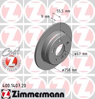 ZIMMERMANN 400140720 -  Тормозной диск
