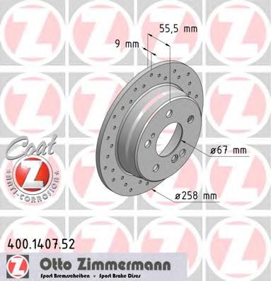 ZIMMERMANN 400140752 -  Тормозной диск