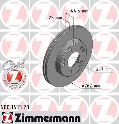 ZIMMERMANN 400141320 -  Тормозной диск