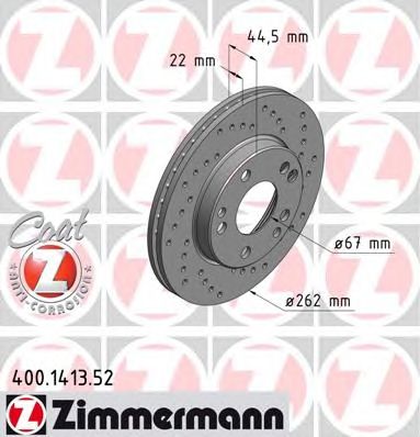 ZIMMERMANN 400141352 -  Тормозной диск