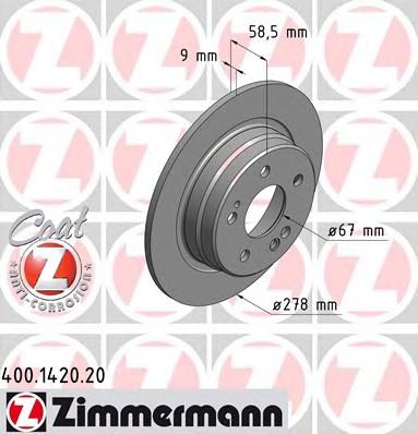 ZIMMERMANN 400142020 -  Тормозной диск