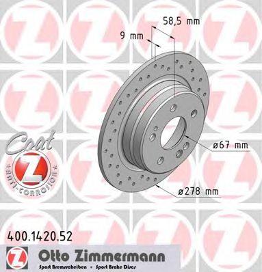 ZIMMERMANN 400142052 -  Тормозной диск