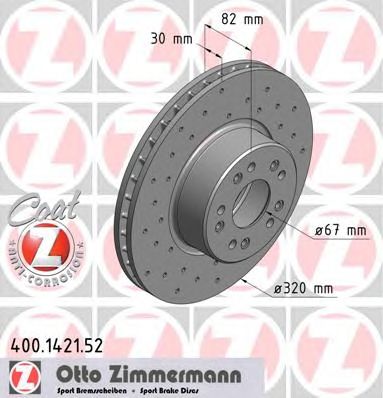 ZIMMERMANN 400142152 -  Тормозной диск