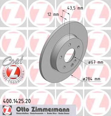 ZIMMERMANN 400142520 -  Тормозной диск