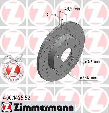 ZIMMERMANN 400142552 -  Тормозной диск