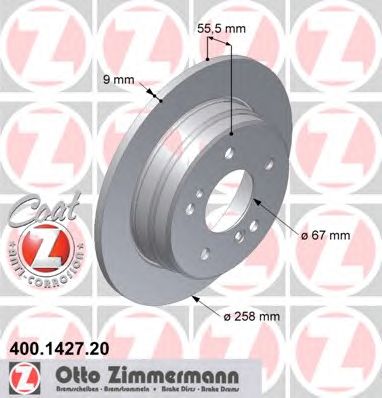 ZIMMERMANN 400142720 -  Тормозной диск