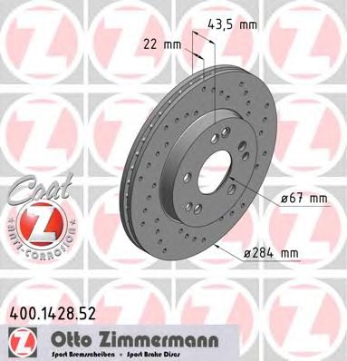 ZIMMERMANN 400142852 -  Тормозной диск