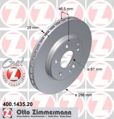 ZIMMERMANN 400143520 -  Тормозной диск