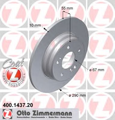 ZIMMERMANN 400143720 -  Тормозной диск