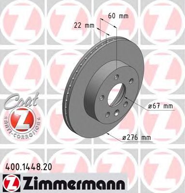 ZIMMERMANN 400144820 -  Тормозной диск