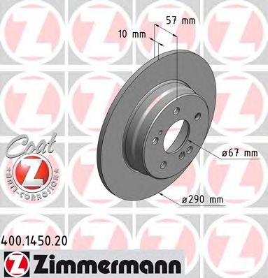 ZIMMERMANN 400145020 -  Тормозной диск
