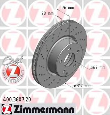 ZIMMERMANN 400360720 -  Тормозной диск