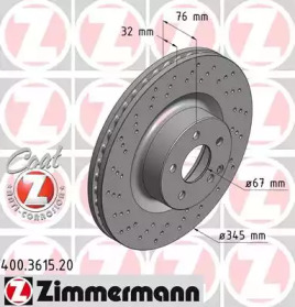 ZIMMERMANN 400361520 -  Тормозной диск