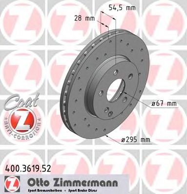 ZIMMERMANN 400361952 -  Тормозной диск