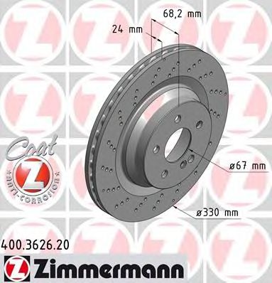 ZIMMERMANN 400362620 -  Тормозной диск