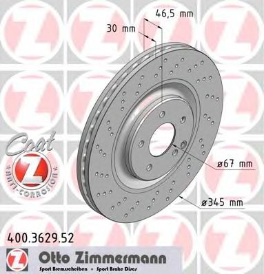 ZIMMERMANN 400362952 -  Тормозной диск