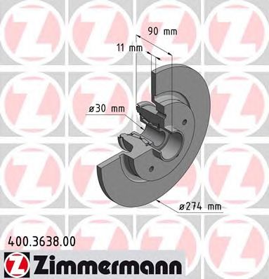 ZIMMERMANN 400363800 -  Тормозной диск