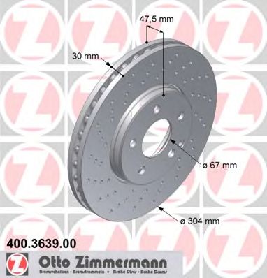 ZIMMERMANN 400363900 -  Тормозной диск