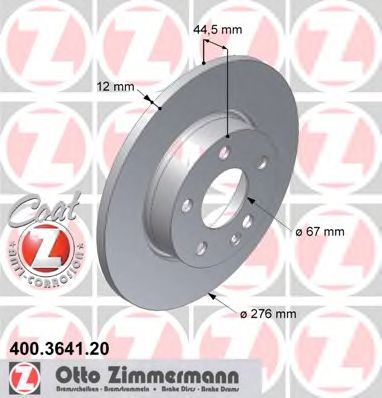 ZIMMERMANN 400364120 -  Тормозной диск