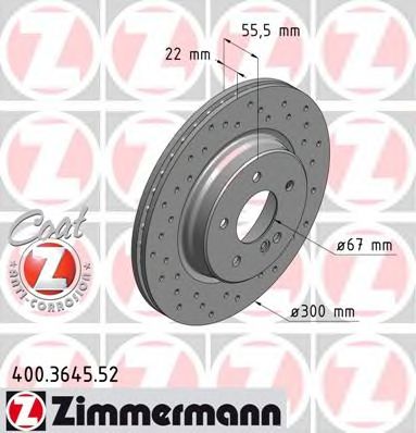 ZIMMERMANN 400364552 -  Тормозной диск