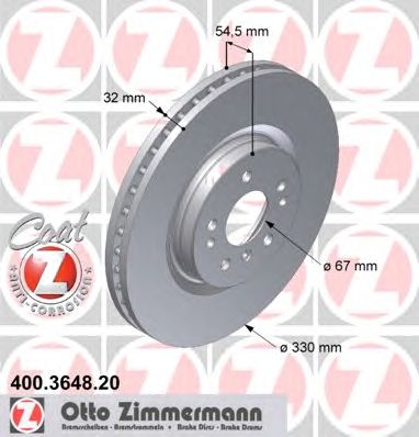 ZIMMERMANN 400364820 -  Тормозной диск