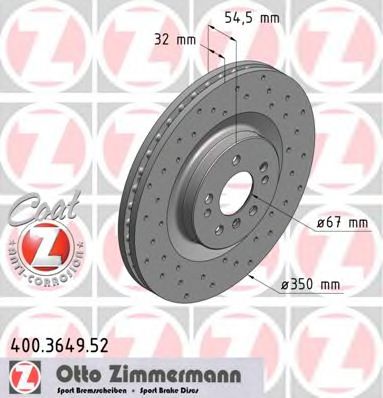 ZIMMERMANN 400364952 -  Тормозной диск