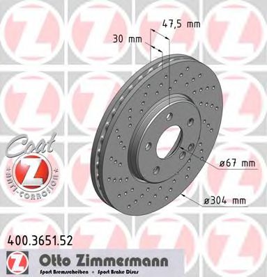 ZIMMERMANN 400365152 -  Тормозной диск
