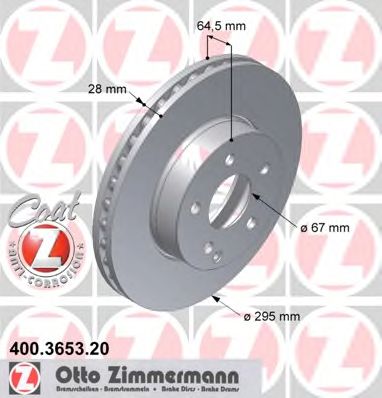 ZIMMERMANN 400365320 -  Тормозной диск