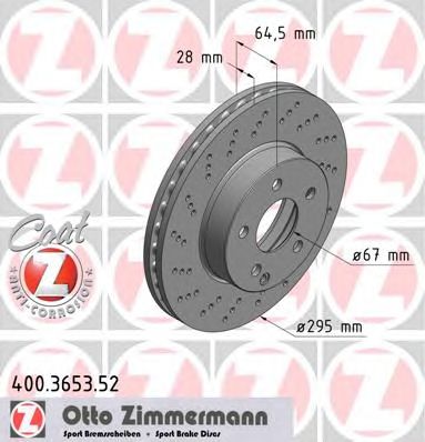 ZIMMERMANN 400365352 -  Тормозной диск