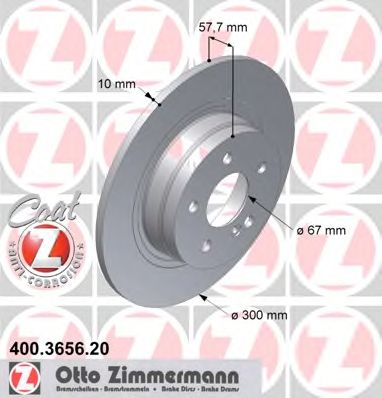 ZIMMERMANN 400365620 -  Тормозной диск
