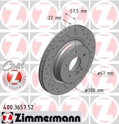 ZIMMERMANN 400365752 -  Тормозной диск