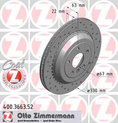 ZIMMERMANN 400366352 -  Тормозной диск