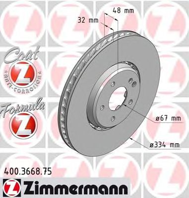 ZIMMERMANN 400366875 -  Тормозной диск