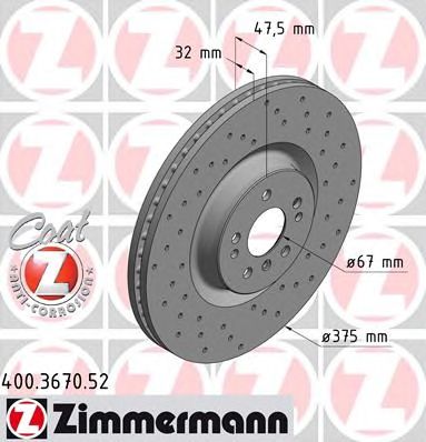 ZIMMERMANN 400367052 -  Тормозной диск