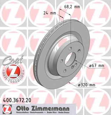 ZIMMERMANN 400367220 -  Тормозной диск